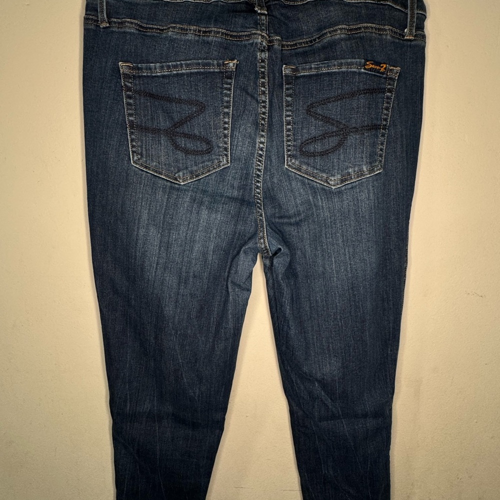 Seven7 Dark Blue Skinny Jeans for Women